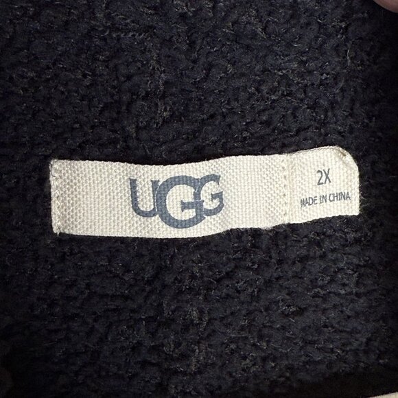 UGG Black Open Front Cozy Cardigan, 2X - Picture 6 of 8